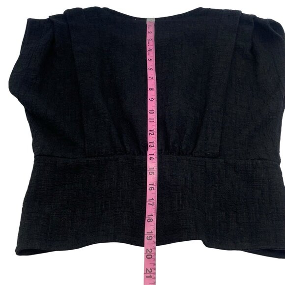 MAEVE Women Sera Pleated Top Size M Black Sleeveless Casual Office Neutral 10-5 - Picture 5 of 9